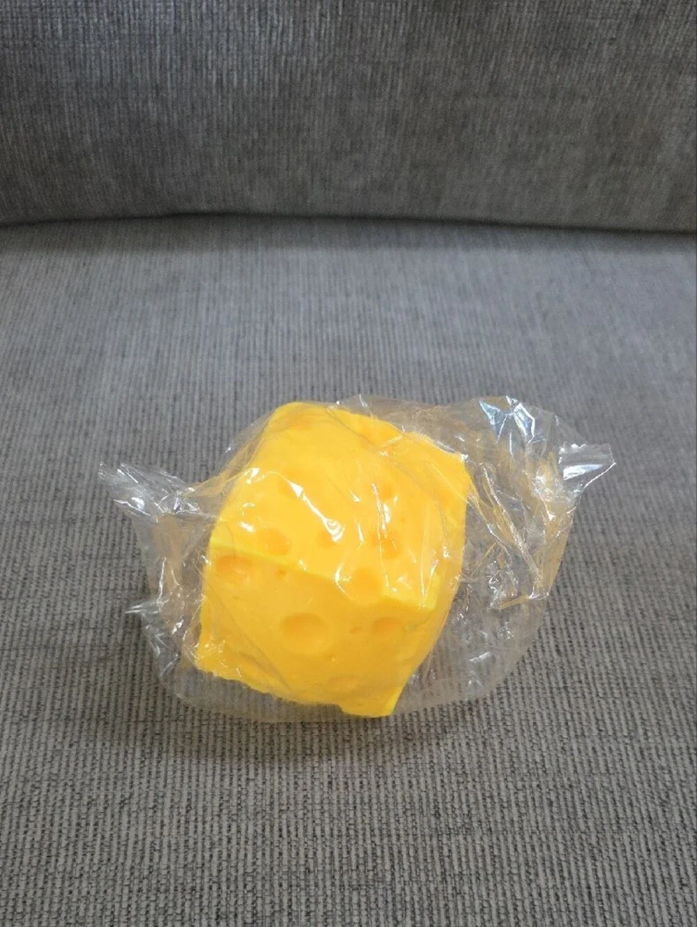 Yellow Cheese Squishy Cube Block Toy, Fidget Toy For Kids And Adults 2.75 Inches